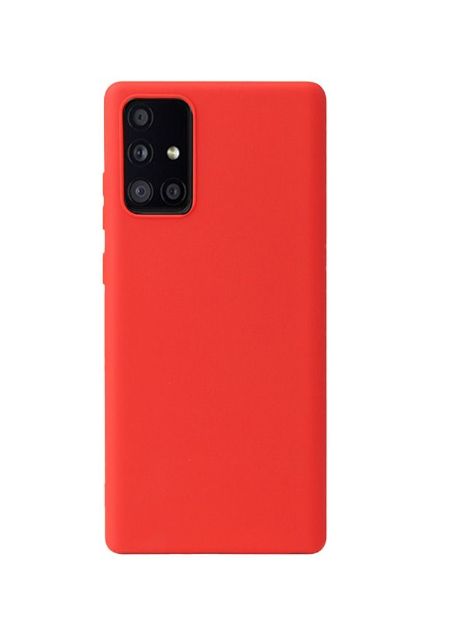 Samsung Galaxy A51 5G 2023 Phone Case, Iiquid Silicone Rubber Bumper Phone Case, Samsung Galaxy A51 5G Ultra-Thin Hard Shell Shock Protection Ccase (Red) - Image 1
