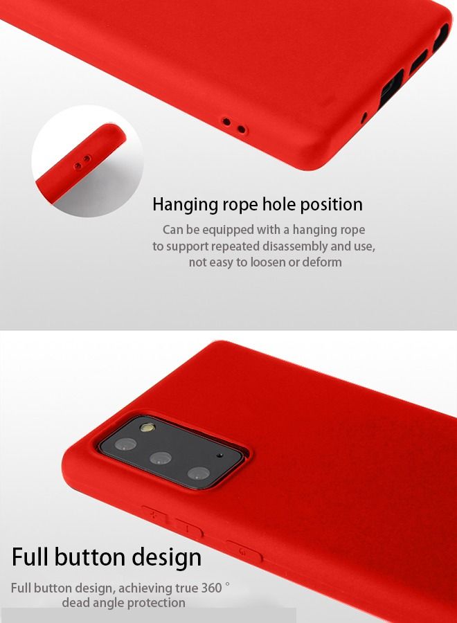 Samsung Galaxy A51 5G 2023 Phone Case, Iiquid Silicone Rubber Bumper Phone Case, Samsung Galaxy A51 5G Ultra-Thin Hard Shell Shock Protection Ccase (Red) - Image 4