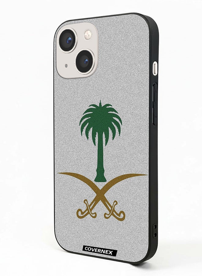 Covernex غطاء حماية لهاتف آبل آيفون 13 ميني مطبوع يحمل شعار المملكة العربية السعودية - Image 1