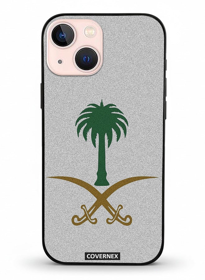 Covernex غطاء حماية لهاتف آبل آيفون 13 ميني مطبوع يحمل شعار المملكة العربية السعودية - Image 2