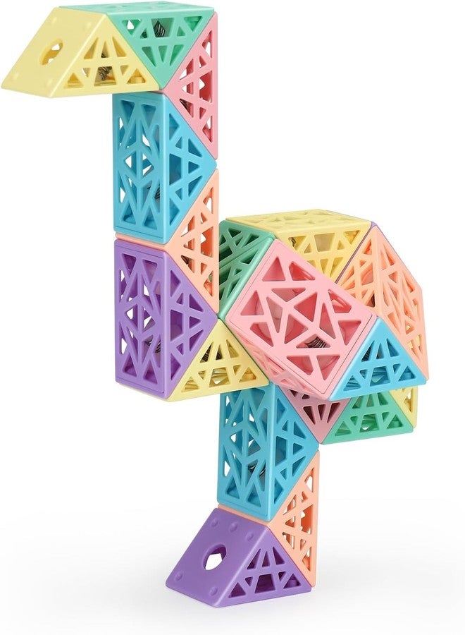 Slipps 24 Blocks Geometric Magic Cube Brainteaser Snake Cube Puzzle Game Sensory Toy Party Favours, Gift Bag, Birthday Toys for Children Boy Girl Adults - Image 1