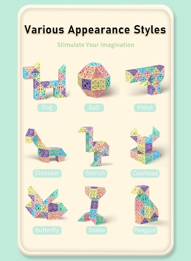 Slipps 24 Blocks Geometric Magic Cube Brainteaser Snake Cube Puzzle Game Sensory Toy Party Favours, Gift Bag, Birthday Toys for Children Boy Girl Adults - Image 3