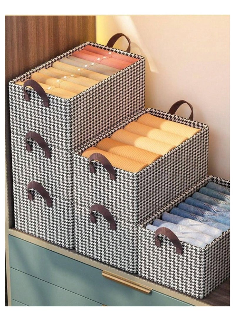 Huitich Pack of 3 Foldable Clothes Organizer Storage Boxes with Steel Handles 44cm x 30cm x 20cm  - Image 3
