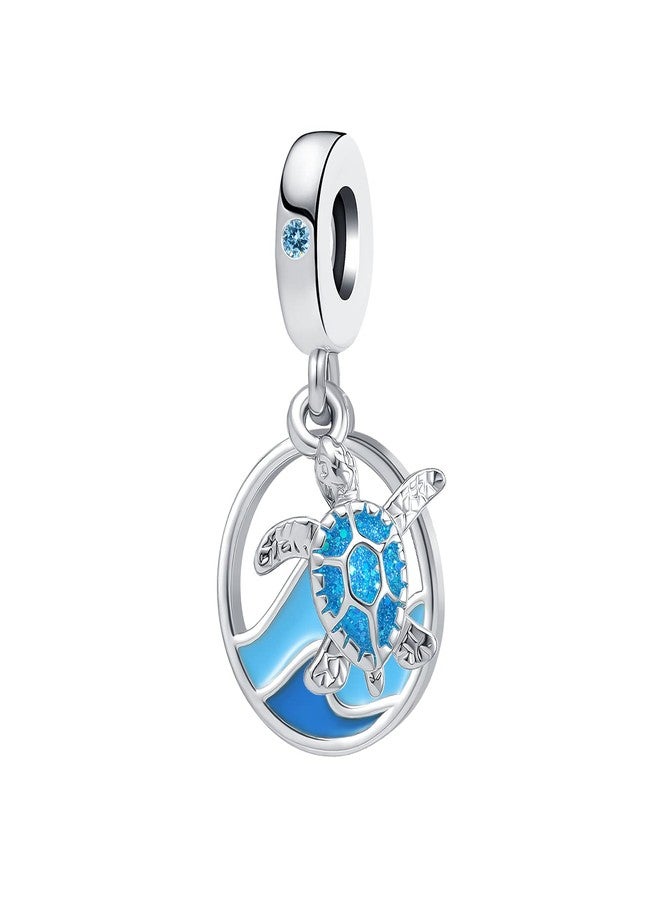 OutstandLong Womens Sea Turtle Waves Beach Dangle Bead Charms for Pandora Bracelets - Image 2