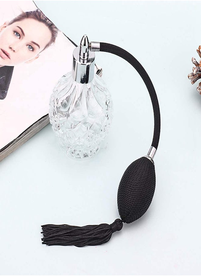 Generic - 80ml Refillable Crystal Round Perfume Spray Bottle Retro Glass Atomizer for Essential Oils and Fragrances Elegant Design Balloon Style - Image 1