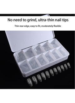 KASTWAVE 550pcs Soft Gel Full Cover Nail Clippers 10 Sizes Gel Nail Clippers Full Cover False Nails Artificial Nails with Box Matte Ballet Nail Extensions for Nail Salon and DIY Manicure  - Image 2