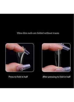 KASTWAVE 550pcs Soft Gel Full Cover Nail Clippers 10 Sizes Gel Nail Clippers Full Cover False Nails Artificial Nails with Box Matte Ballet Nail Extensions for Nail Salon and DIY Manicure  - Image 3