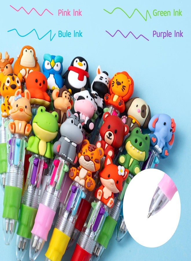 DMIGHT Cute Safari Animals Cartoon Gel Black Ink Pens,Random Kawaii Writing Pens,Assorted Styles Pens for School Office Home Student Kids Present - Image 2