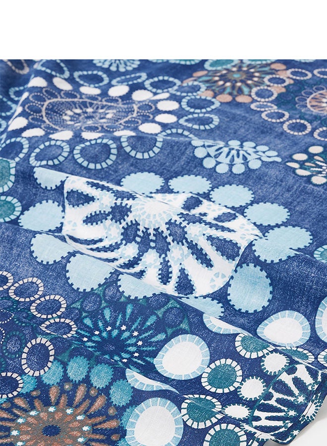 White Rose 4PCS Double Bedsheet Set Cotton Blended 128TC Premium Quality Breathable & Soft Golden 1 Double Flat Sheet 229x254 cm, 1 Double Fitted Sheet 200x200cm & 2 Pillowcases 51x76 cm Printed Design - Image 4