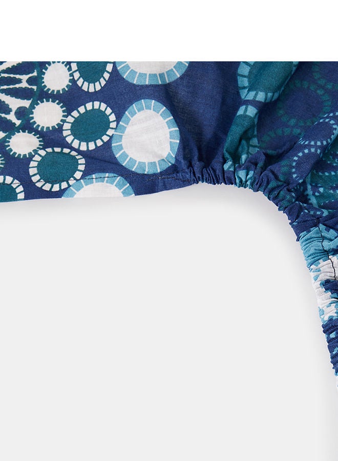 White Rose 4PCS Double Bedsheet Set Cotton Blended 128TC Premium Quality Breathable & Soft Golden 1 Double Flat Sheet 229x254 cm, 1 Double Fitted Sheet 200x200cm & 2 Pillowcases 51x76 cm Printed Design - Image 5