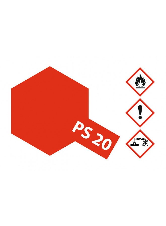 Tamiya America, Inc Polycarbonate PS-20 Fluorescent Red, Spray 100 ml, TAM86020 - Image 2