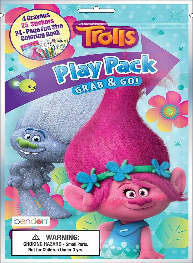 Bendon Bundle of 6 DreamWorks Trolls Grab & Go Play Packs - Image 2