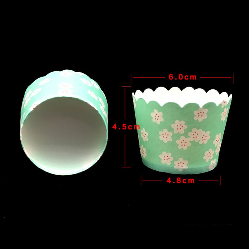 🍳 50 قطعة أكواب خبز ورقية من مادة آمنة للطعام مقاومة للشحوم بألوان عشوائية - Image 5