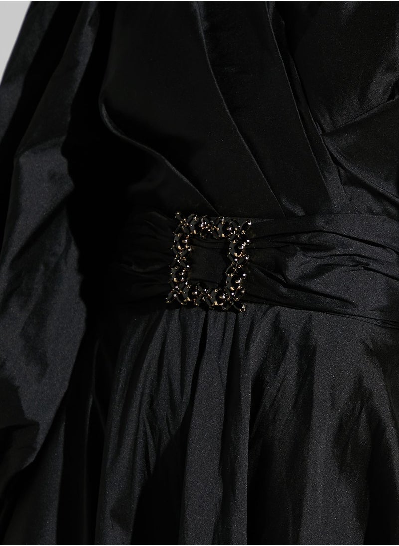 Khizana Puff Sleeve Evening Dress  - Image 4