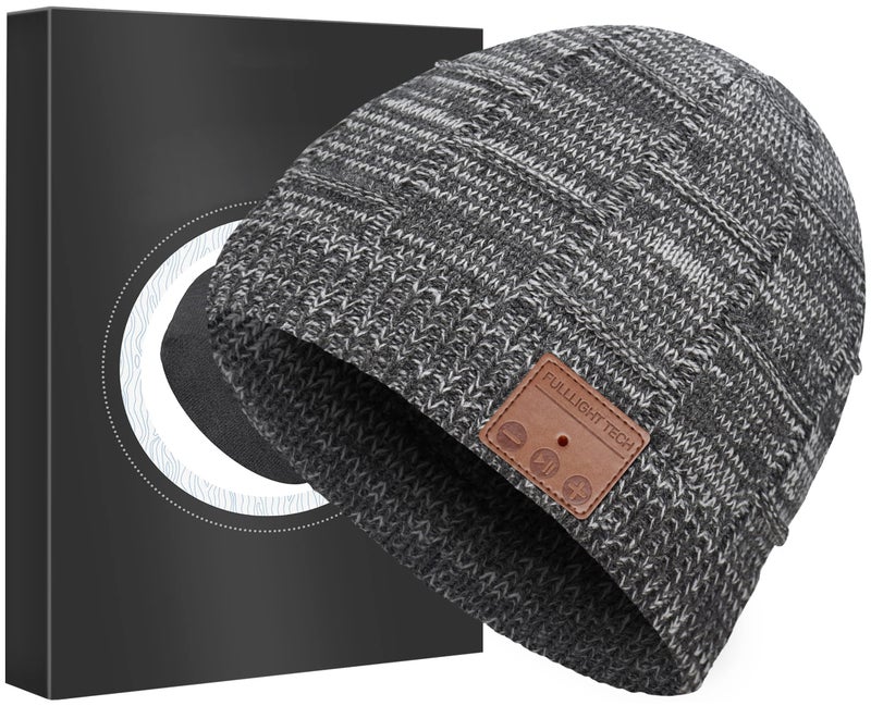 FULLLIGHT TECH Bluetooth Beanie Headphones Hat Unique Tech Gifts Stocking Stuffer - Image 1