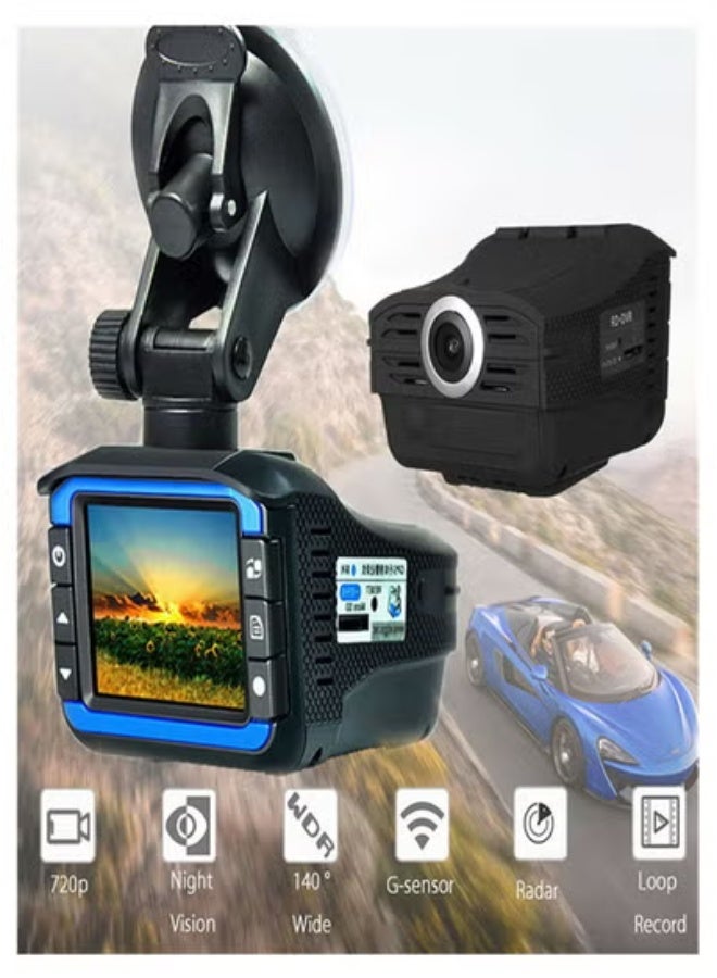 Multi-function Car Camera, Speedometer, HD Car Driving Recorder, 2.0 Inch (Black) - Image 1