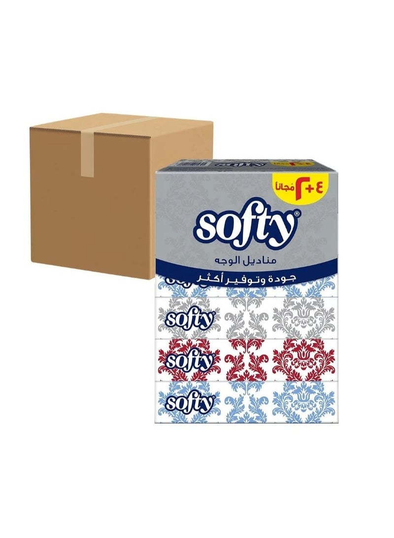 سوفتي "كرتون مناديل وجه من سوفتي، 76 منديل × طبقتين، 36 حبة"
