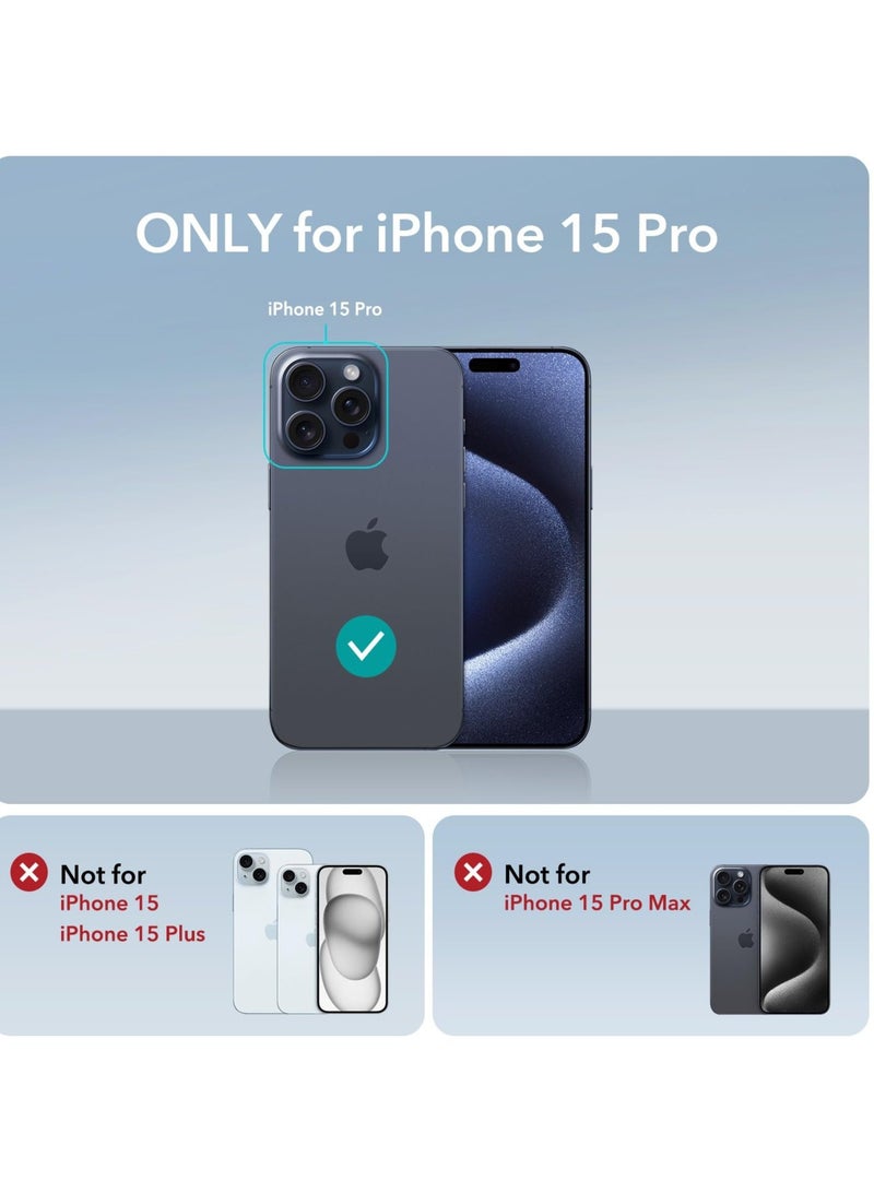 كابتن تيك حافظة iPhone 15 Pro Magsafe حافظة مغناطيسية شفافة تدعم الشحن اللاسلكي وحماية ضد الصدمات ومضادة للاصفرار، غطاء Magsafe متوافق مع iPhone 15 Pro 6.1 بوصة - Image 2