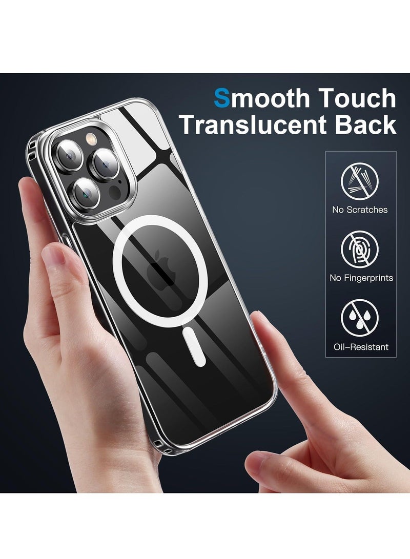 كابتن تيك حافظة iPhone 15 Pro Magsafe حافظة مغناطيسية شفافة تدعم الشحن اللاسلكي وحماية ضد الصدمات ومضادة للاصفرار، غطاء Magsafe متوافق مع iPhone 15 Pro 6.1 بوصة - Image 5