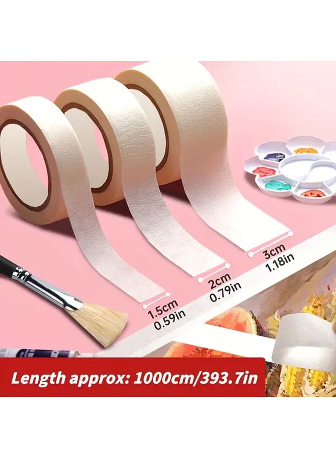 6 قطع شريط ورقي قابل للإزالة لإطارات لوحات الرسم المائية، لصق متوسط - Image 3