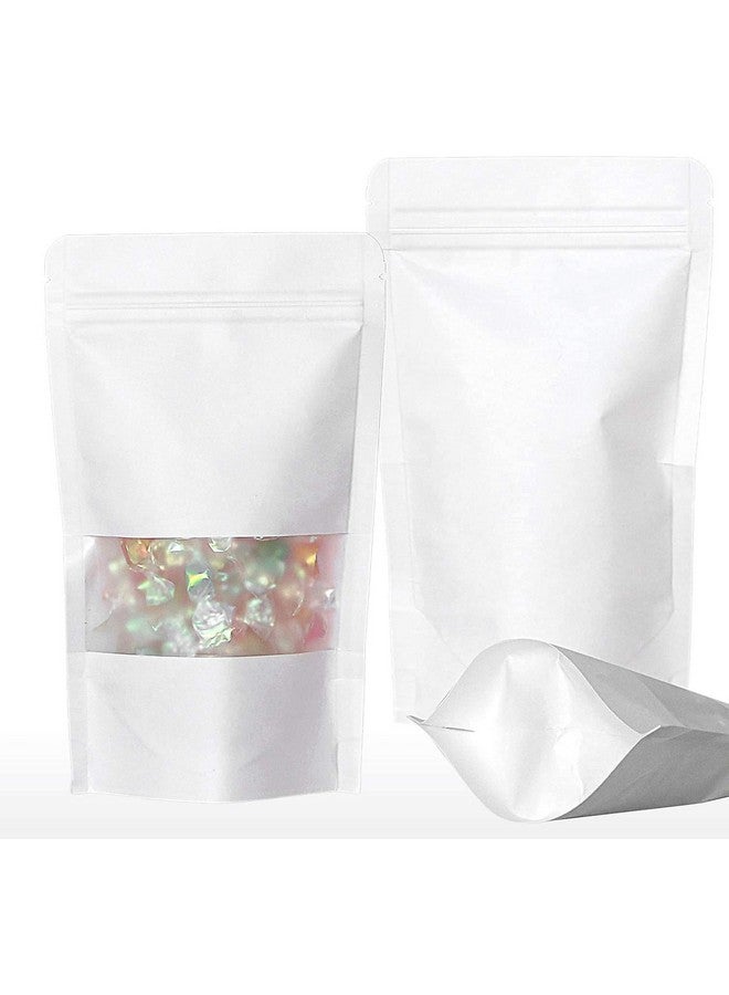 Deera Stand Up Ziplock Reusable Airtight Polyester Storage Pouch (Matte White)(160mmX230mm)(Pack of 25) - Image 1