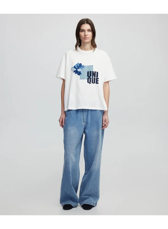 Ipekyol  Denim Applique T-Shirt  | Best Price UAE