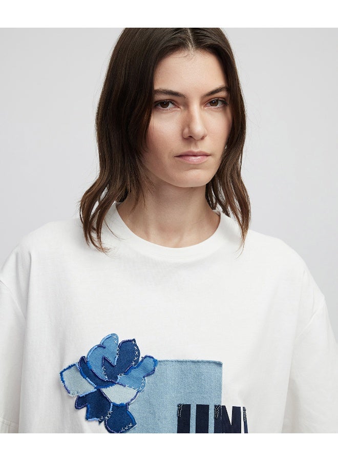 Ipekyol Denim Applique T-Shirt - Image 4