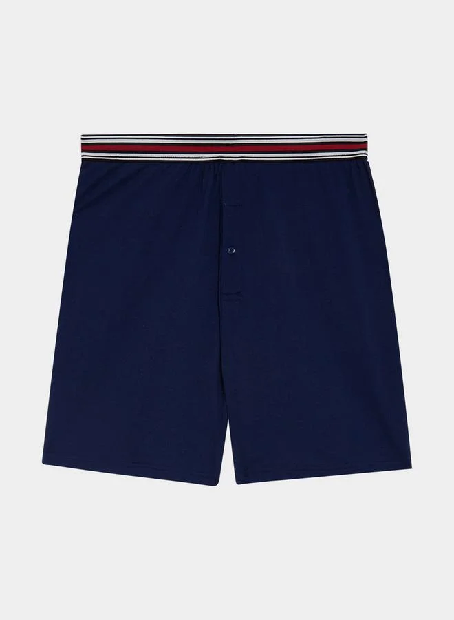 Styli Pack of 2 - Striped Elasticated Waistband Knitted Boxer