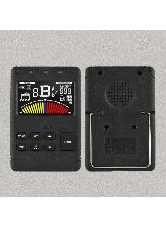 أروما موالف جيتار AMT-600 ومسرع إيقاع ومولد نغمة 3 في 1 قابل لإعادة الشحن بشاشة LCD ملونة مقاس 2.5 بوصة ومسرع إيقاع رقمي صغير ومسرع إيقاع إلكتروني مع كابل لاقط قابل للتثبيت للجيتار والباس واليوكليلي - Image 5