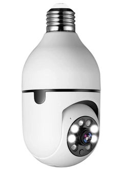 1080P Wireless Tovnet Wifi Pan/Tilt Light Bulb Security Camera, 360 Degrees 3.0MP Cam Home Surveillance CCTV Panoramic IP Camera, with Night Vision