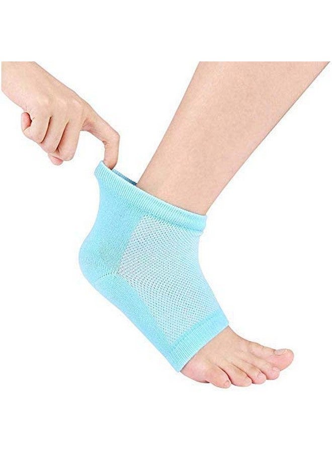 siddhmurti Heel Pain Relief Silicone Gel Heel Socks anti crack heel socks Heel Protector Socks Foot Protector Silicon Toe Free Heel Pain Relief Socks For Men And Women (Multi Colour) - Image 1