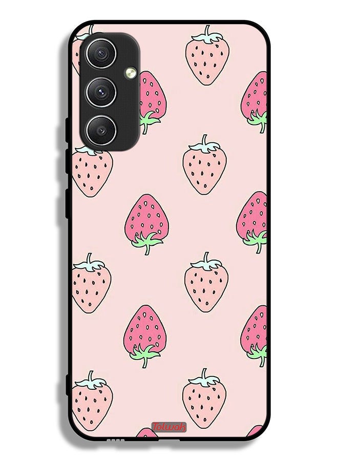 Tolwak غطاء حماية لهاتف سامسونج جالاكسي A34 5G برمز الفراولة - Image 1
