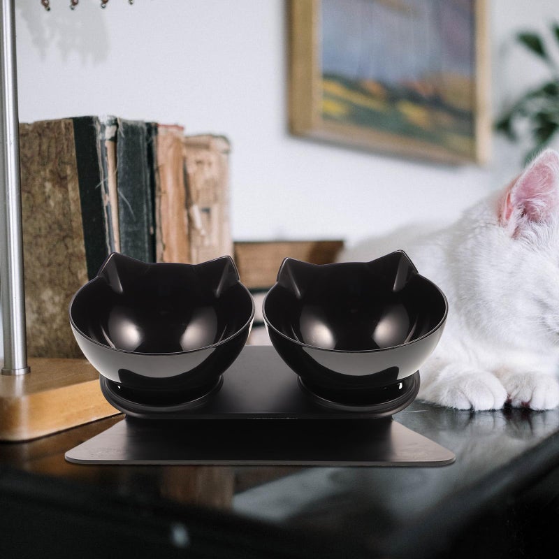 Elevated Dog Feeder Bowl 15 Degree Neck Protection Non Slip Base Pet Feeding Bowl - Image 5