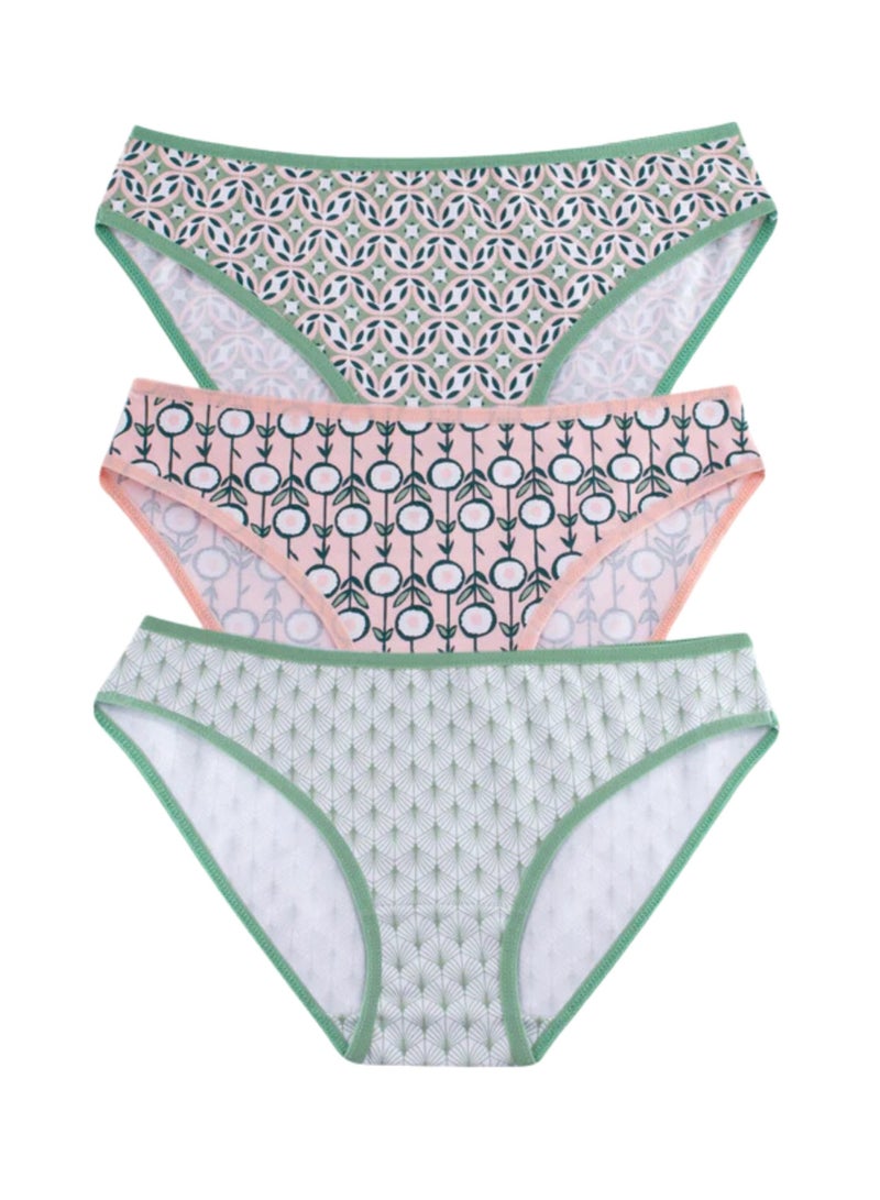 Milk Pack of 6 Printed Cotton Bikini Panties Underwear for Women  - Image 5