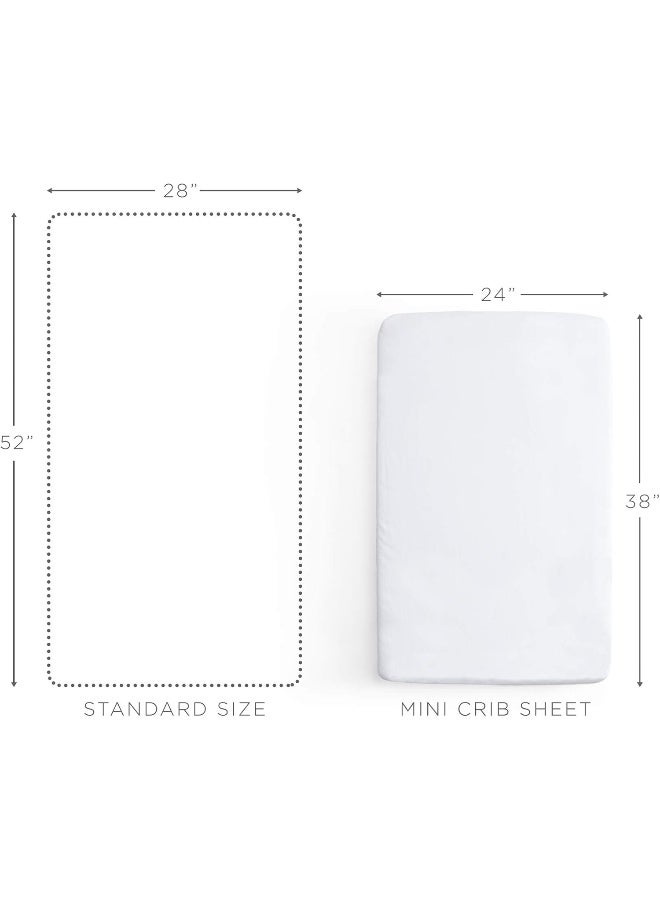 JumpOff Jo JumpOff Jo - Fitted Mini Crib Sheet for Portable Crib, Playard, and Playpen Mattresses and Mats, Super Soft 100% Cotton, 24 in. x 38 in. - Moonlight Mermaid - Image 5