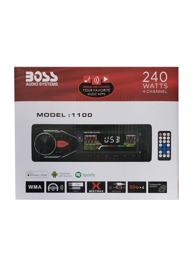 كاسيت بوص MP3 بلوتوث هاي بور  موديل 1100 240 وات  4 قنوات بلوتوث يو اس بس  ريموت كنترول للتحكم عن بعض  كارت ميموري  AUX سبوتيفي - Image 2