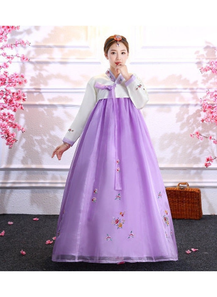 KUYING New Korean Traditional Long Sleeved Dress Cosplay Clothing 