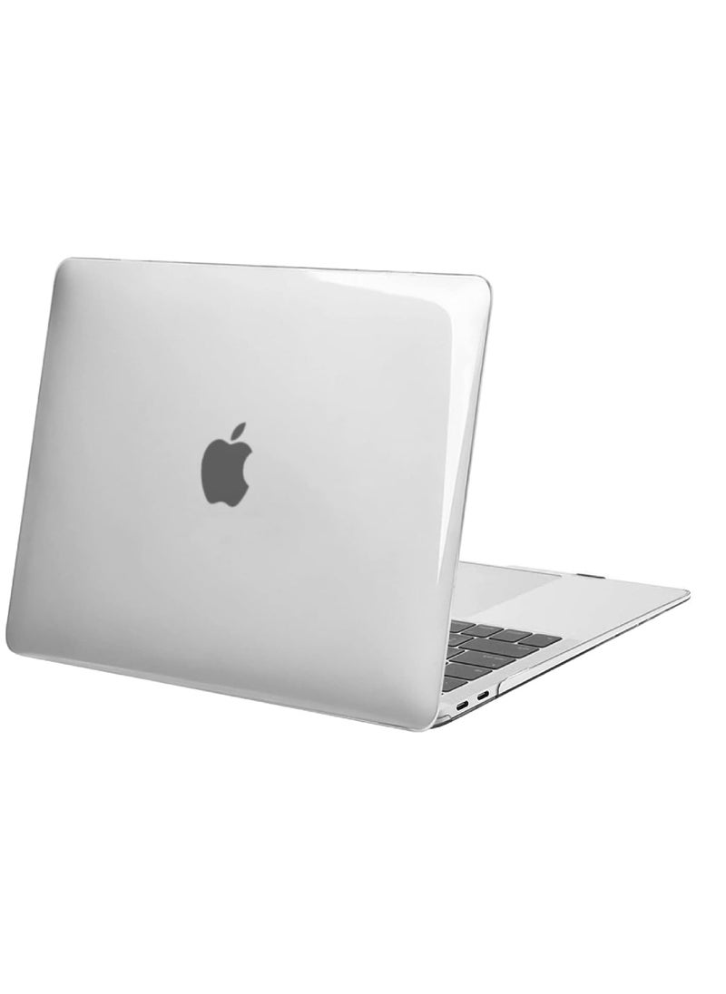 Rock Pow Case for MacBook Air 13 Inch A2337 (M1) / A2179 / A1932 (2022 2021 2020 2019 2018 Release) - Snap On Hard Shell Case Cover for MacBook Air 13 Retina Display with Touch ID (Crystal Clear)  - Image 1