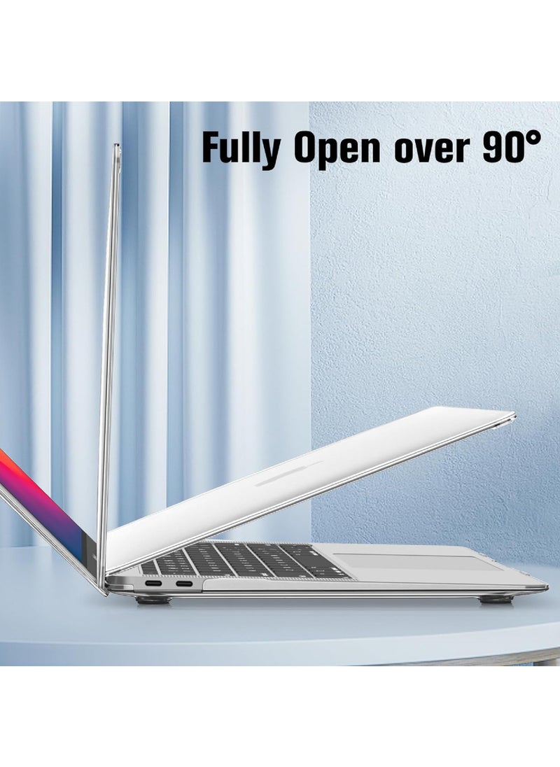 Rock Pow Case for MacBook Air 13 Inch A2337 (M1) / A2179 / A1932 (2022 2021 2020 2019 2018 Release) - Snap On Hard Shell Case Cover for MacBook Air 13 Retina Display with Touch ID (Crystal Clear)  - Image 4