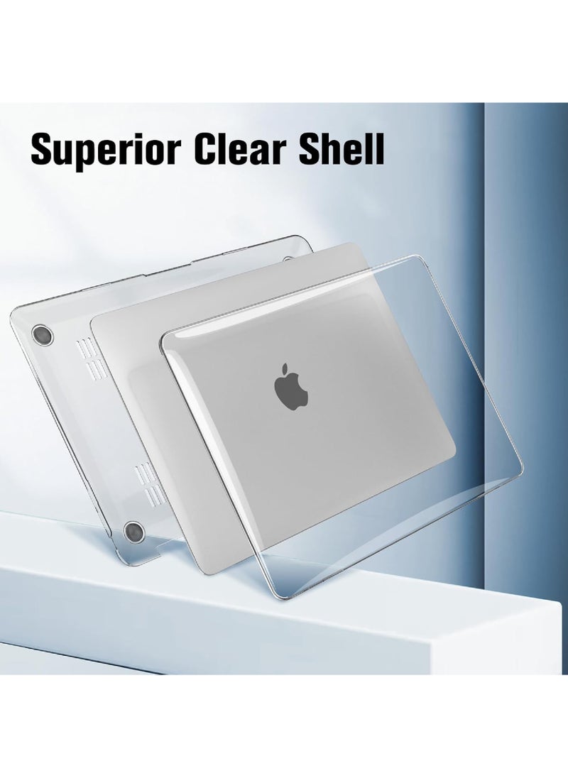 Rock Pow Case for MacBook Air 13 Inch A2337 (M1) / A2179 / A1932 (2022 2021 2020 2019 2018 Release) - Snap On Hard Shell Case Cover for MacBook Air 13 Retina Display with Touch ID (Crystal Clear)  - Image 5