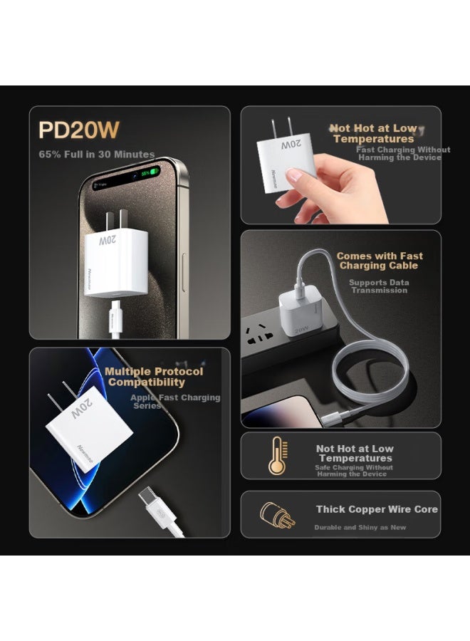 Newmine 20W Type-C Fast Charging Kit 2M Charger For Apple Iphone 16/15 Huawei Xiaomi Smartphone Tablet - Image 2