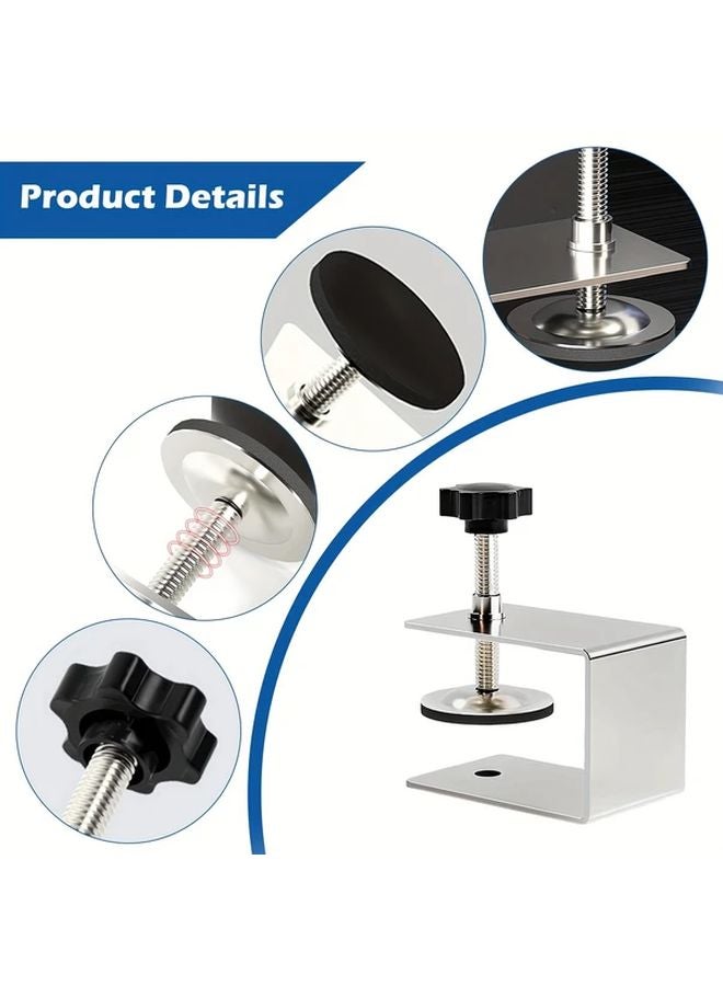 2pcs U Shape Stainless Steel Drawer Panel Clamps Quick Release Adjustable Woodworking Tool - Image 4