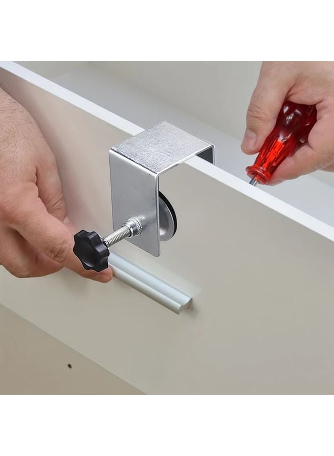 2pcs U Shape Stainless Steel Drawer Panel Clamps Quick Release Adjustable Woodworking Tool - Image 5