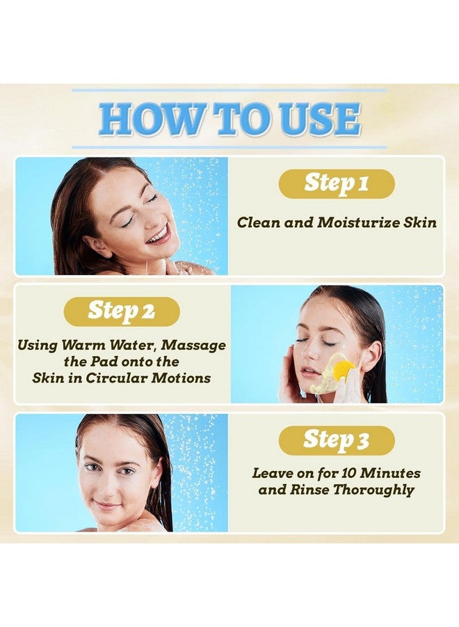 RAMPKD® Turmeric & Kojic Acid Face Cleansing Pads for Dark Spots, Skin Brightening & Acne Prevention | Vitamin C, Retinol & Chamomile Hydrolat | For Women & Men | All Skin Type | 60 Pieces Pack of 1 - Image 4