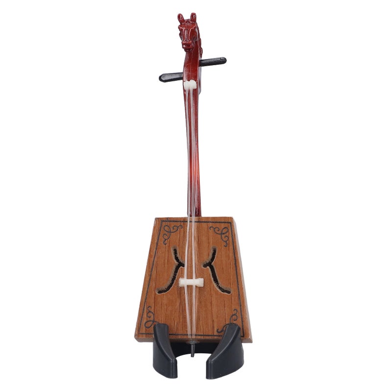 Musical Instrument Model Classical Hand Made Miniature Ethnic Musical Instrument Model with Case Stand - Image 3