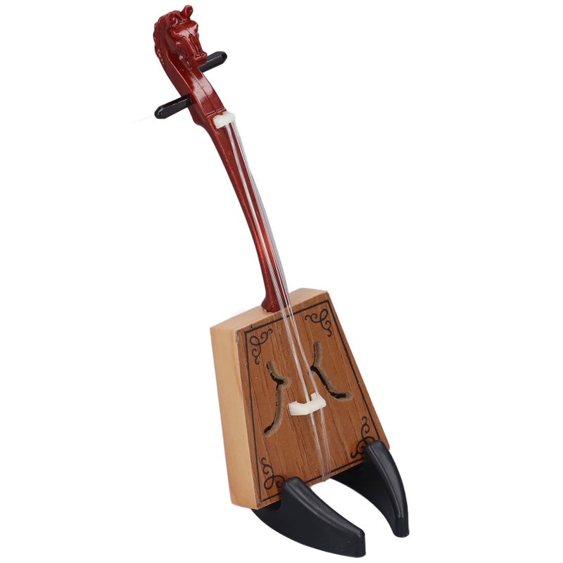 Musical Instrument Model Classical Hand Made Miniature Ethnic Musical Instrument Model with Case Stand - Image 4