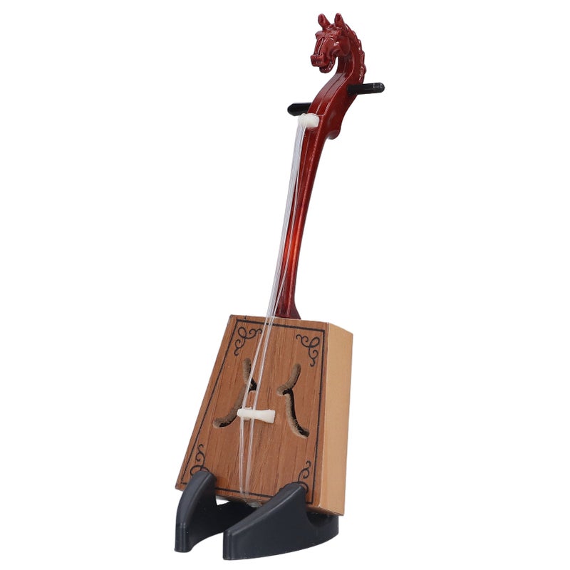 Musical Instrument Model Classical Hand Made Miniature Ethnic Musical Instrument Model with Case Stand - Image 1