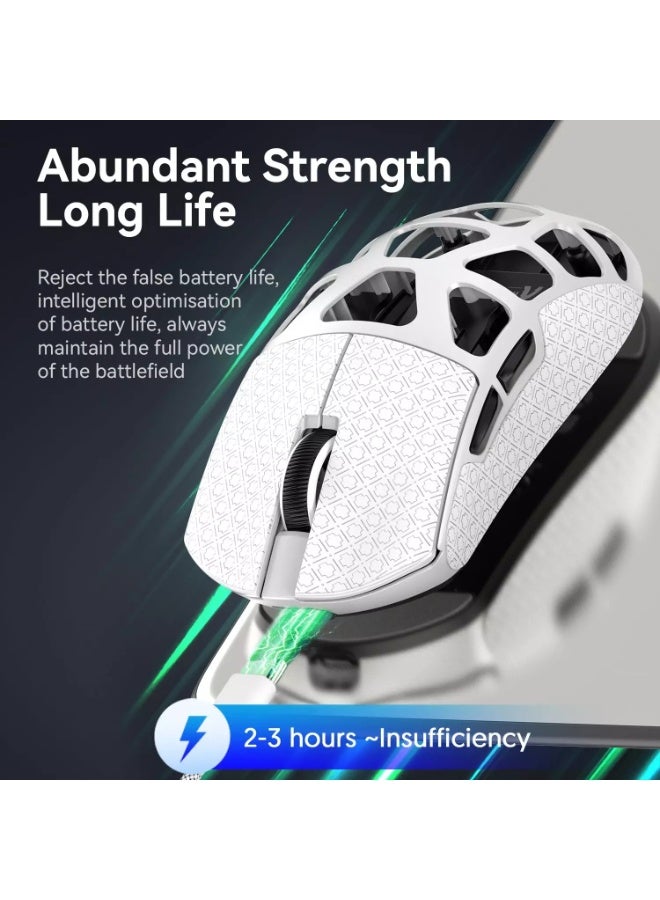 Attack Shark R3 46g Superlight Magnesium Alloy Wireless,Bluetooth & Wired Gaming Mouse, 8KHz Polling Rate, PAW3395 26K DPI Sensor Programmable With Griptape - Image 4