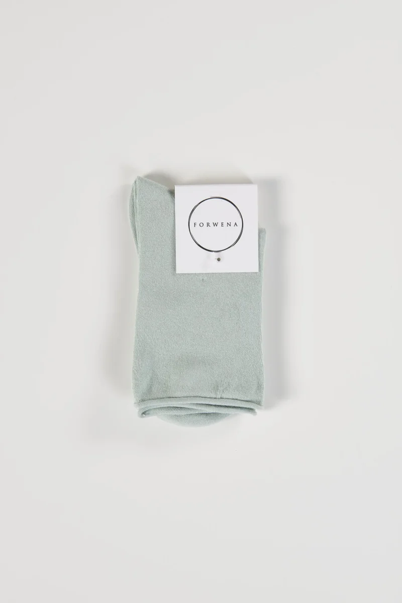 Forwena Water Green Modal Elastic Seamless Women's Sock Socks