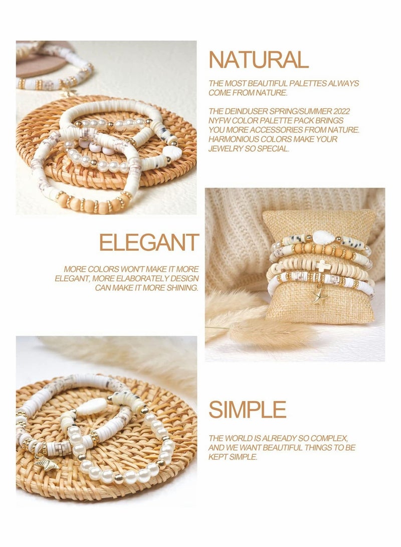 SOLARAE 7200 Pcs Clay Beads Bracelet Making Kit 24 Colors Polymer Clay Beads for Bracelet Making Jewelry Making kit with Gift Pack Bracelet Making Kit for Adults Heishi Disc Beads - Image 5